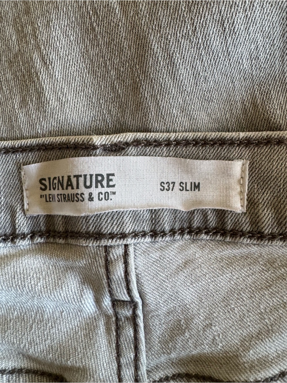 Levi Strauss Men's Signature Gray Denim Slim Fit Jeans SZ 37 Slim - Picture 4 of 6